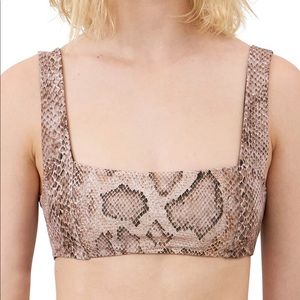 Mara Hoffman Meli Bikini Top Snake Print